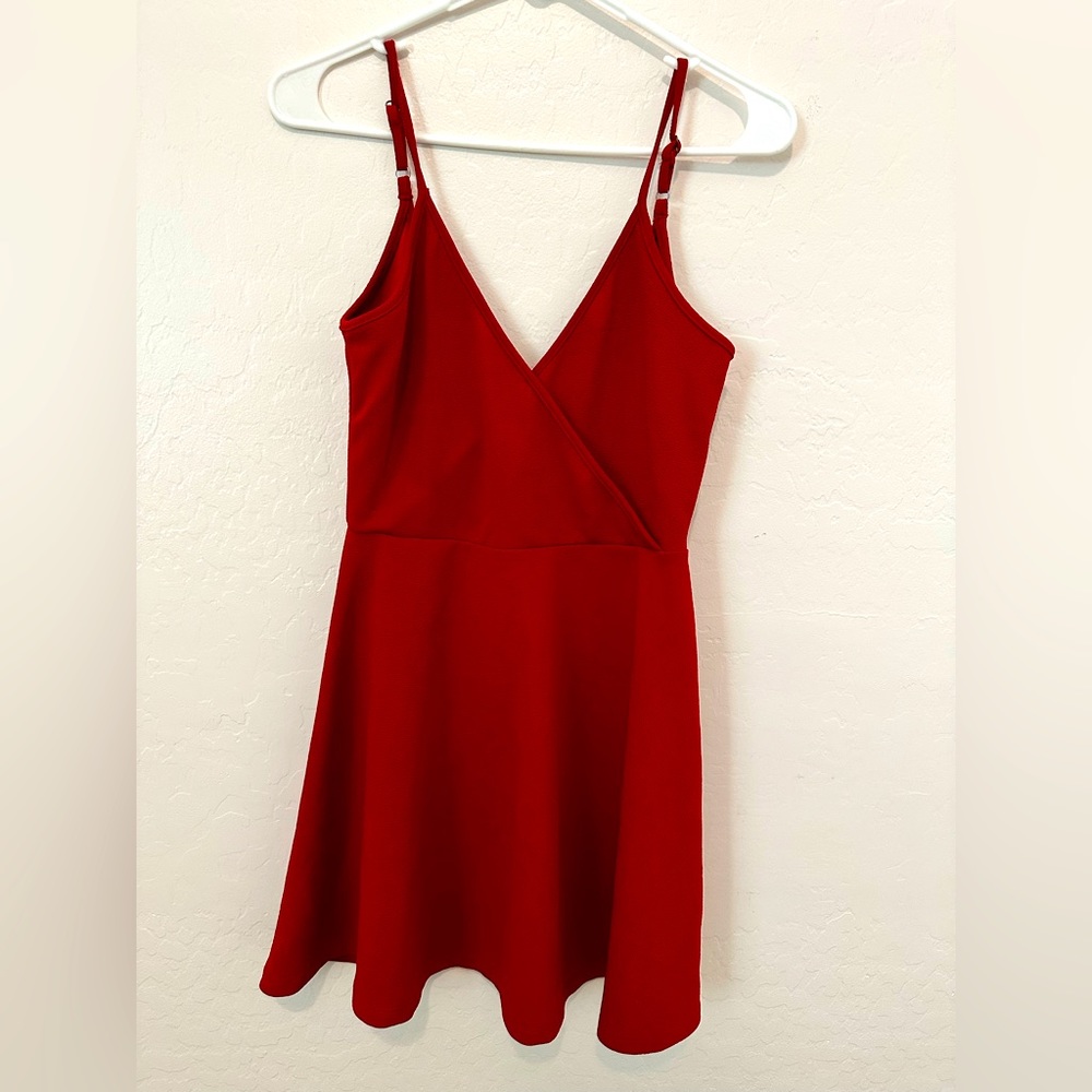 Double V-neck Surplice Cami Dress